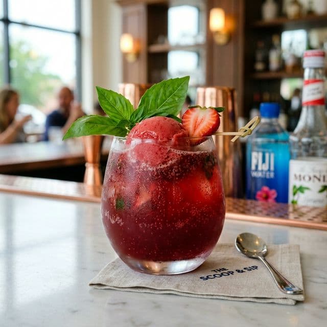 Strawberry Basil Shrub